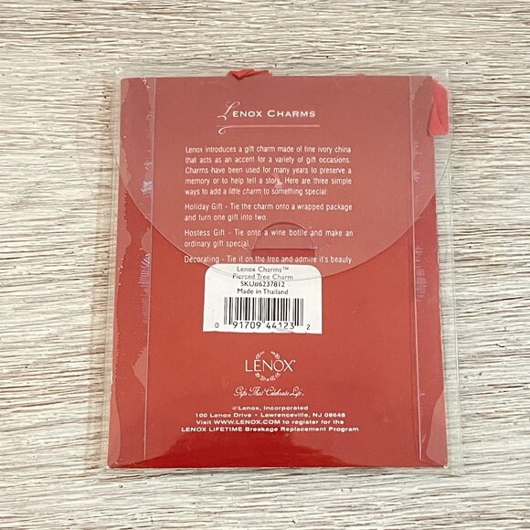 New Lenox Christmas Tree Charm Ornament Pierced Tree - Picture 5 of 7